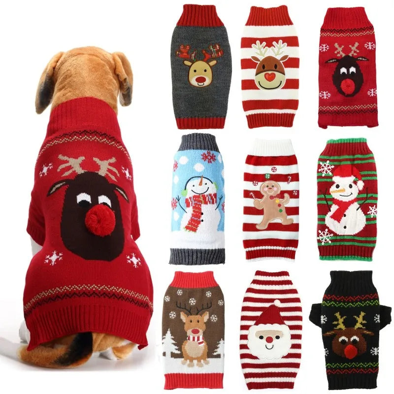 Honden trui – kersttrui met vrolijke winterprints