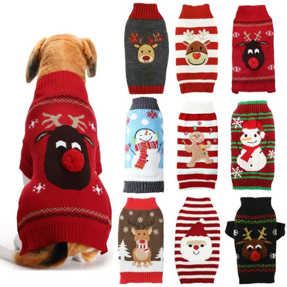 Honden trui – kersttrui met vrolijke winterprints