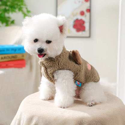 Honden jas – teddy berenlook met zachte fleece stof